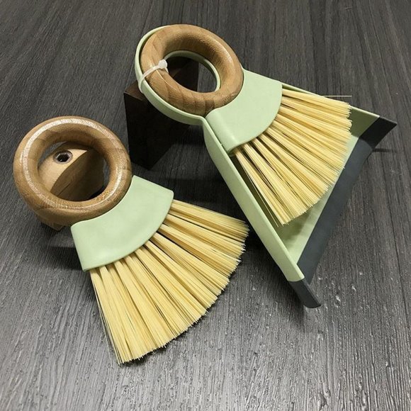 Household Cleaning Tools Desktop Cleaning Mini Broom and Dustpan SetWooden(1Pack - Picture 5 of 10